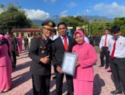 Momen Hari Lahir Pancasila, Kapolres Gayo Lues Beri Penghargaan kepada Istri Personel Berprestasi
