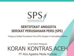 Berita Merdeka dan Kontras Aceh Resmi Jadi Anggota SPS