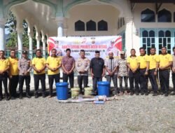 Jelang Hut Bhyangkara Ke -79, Polres Aceh Besar Gelar Bakti Sosial Gotong Royong Di Tempat Ibadah