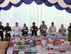 Kapolda Aceh Hadiri Pemusnahan Barang Milik Negara Hasil Penindakan Bea Cukai