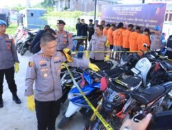 Polres Aceh Utara Tangkap Tiga Pelaku Curanmor, 32 Unit Sepmor Jadi Barang Bukti