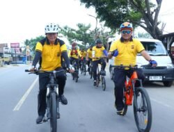 Tingkatkan Imunitas, Kapolres Bersepeda Bersama Seluruh Personel