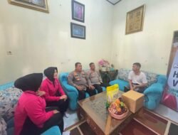 Polri Peduli, Kaporles Aceh Utara Anjangsana Ke Rumah Personel Sakit Menahun