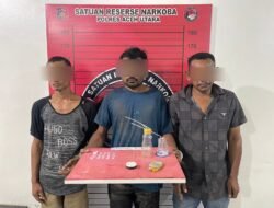 Tiga Pria Ditangkap Satresnarkoba Polres Aceh Utara, 15 Paket Sabu Disita