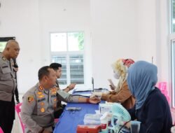 Polres Aceh Besar Gelar Donor Darah Dalam Rangka Hut Humas Polri Ke-74 Yang Mengusung Tema “Polisi Humanis, Harapan Masyarakat”.