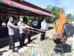Pimpin Pemusnahan Barang Bukti Narkotika, Kapolres Aceh Besar: Ini Adalah Wujud Nyata Keseriusan Kami Dalam Memberantas Narkotika