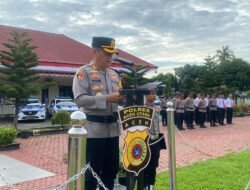 Apel Gelar Pasukan Operasi Lilin Seulawah 2025, Polres Aceh Utara Panjatkan Doa bagi Korban Bencana