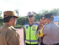 Polres Aceh Besar Laksanakan Apel Gelar Pasukan Operasi Kepolisian Terpusat Lilin Seulawah Tahun 2025