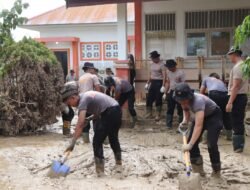 Personel BKO Brimob Polda Banten Perkuat Operasi Aman Nusa II, Lanjutkan Pembersihan Sekolah di Aceh Utara
