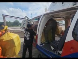 Empat Helikopter Polri Angkut Bantuan Untuk Masyarakat Terdampak Banjir Dari Posko Polda Aceh Bandara Kualanamu