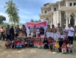 Kapolres Aceh Utara Tinjau Pos Pam Operasi Lilin Seulawah 2025, Bhayangkari Peduli Serahkan Bingkisan