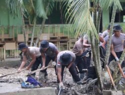 Personel BKO Brimob Mulai Pembersihan MTsS Seunuddon