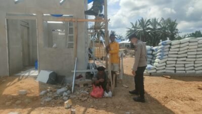 POLRI BANGUN HUNIAN TETAP BAGI KORBAN BANJIR DI KEJURUAN MUDA, PROGRES TERUS MENINGKAT