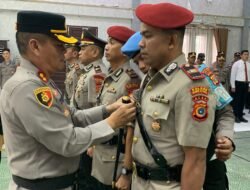 Kapolres Aceh Utara Pimpin Upacara Sertijab Kasat Intelkam dan Kasat Res Narkoba