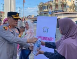 Polres Aceh Utara Bersama Bhayangkari Berbagi Takjil di Huntara Meunasah Alue Ie Puteh