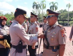 Kapolres Aceh Besar Pimpin Upacara Sertijab Kabag, Kasat,Kasi Dan Kapolsek