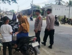 Berikan Imbauan Kamtibmas, Polsek Baktiya Laksanakan Patroli Rutin