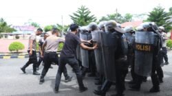 Asah Kemampuan Pengendalian Massa, Polres Aceh Utara Gelar Latihan Dalmas Rutin