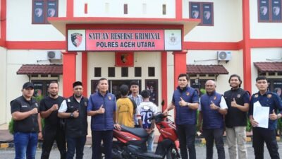 Gerak Cepat Sat Reskrim Polres Aceh Utara, Curanmor di Nibong Terungkap dalam 1×12 Jam