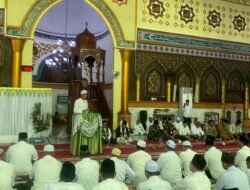 513 Calon Jemaah Haji Aceh Utara Ikuti Prosesi Peusijuek di Masjid Baiturrahim Lhoksukon