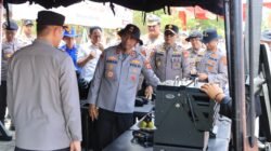 Polda Aceh Simulasikan Sispamkota, Tegaskan Pelayanan Humanis Jelang May Day 2026