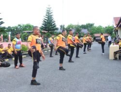 Sebagai Bahan Pertimbangan Karir Personel, Polres Aceh Utara Laksanakan Tes Kesamaptaan Jasmani