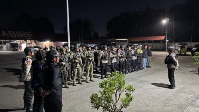 Patroli Gabungan dan Razia Malam di Nabire, Satgas Ops Damai Cartenz 2026 Amankan Senjata Tajam