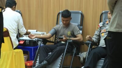 Sambut Hari Bhayangkara Ke-80, Polres Aceh Utara Gelar Bakti Sosial Donor Darah