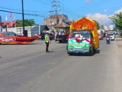 Sat Lantas Polres Aceh Utara Kawal Pawai 1 Muharram 1448 Hijriah, Arus Lalu Lintas Tetap Lancar
