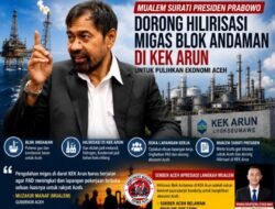 SEKBER Aceh Apresiasi Langkah Mualem Surati Presiden Prabowo, Dorong Hilirisasi Blok Andaman di KEK Arun Demi Kebangkitan Ekonomi Aceh