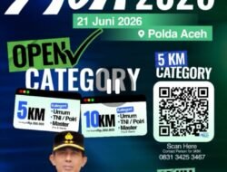 Pendaftaran Bhayangkara Run 2026 Ditutup 15 Juni, Polda Aceh Ajak Masyarakat Berpartisipasi