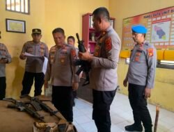Perkuat Pengawasan Internal, Kapolres Aceh Utara Periksa Inventaris Senjata Api
