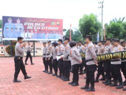 Tingkatkan Kesiapsiagaan Pengendalian Massa, Polres Aceh Utara Gelar Latihan Dalmas
