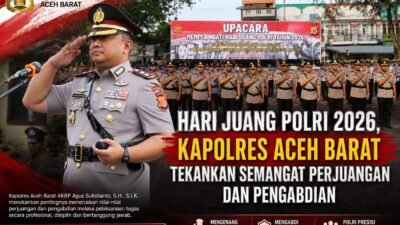 Hari Juang Polri 2026, Kapolres Aceh Barat Tekankan Semangat Perjuangan dan Pengabdian