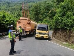 Truk Mogok Ganggu Arus Banda Aceh-Meulaboh, Polisi Bergerak Cepat Cegah Kemacetan