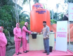 Bhayangkari Peduli Hadirkan Sumur Bor untuk Warga Terdampak Banjir di Langkahan