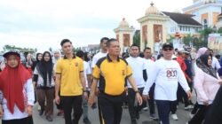 Gerak Jalan Santai Milad ke-800 Samudera Pasai, Kapolres Aceh Utara Turut Ambil Bagian