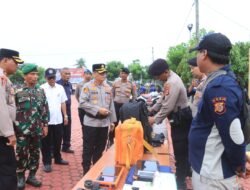 Kapolres Aceh Utara Pimpin Apel Gelar Pasukan Pencegahan dan Penanganan Karhutla