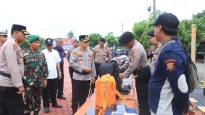 Kapolres Aceh Utara Pimpin Apel Gelar Pasukan Pencegahan dan Penanganan Karhutla