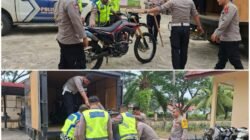 Polsek Nibong Tertibkan 9 Motor Knalpot Brong