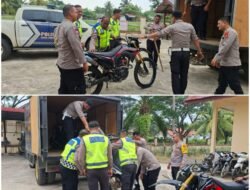 Polsek Nibong Tertibkan 9 Motor Knalpot Brong