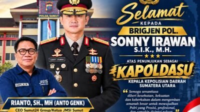 CEO Sumut24 Group Rianto Ucapkan Selamat kepada Sonny Irawan sebagai Kapolda Sumut