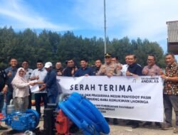 PT SBA Serahkan Mesin Penyedot Pasir untuk Nelayan Lhok Krueng Raba Lhoknga