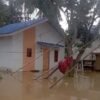 Sungai Arakundo Meluap, sebahagian desa terendam di kec.pante bidari kab, Aceh timur
