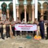 Sambut HUT ke-75 Humas Polri, Polres Aceh Utara Bersihkan Masjid Al-Ikhsan Matang Ubi