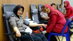 Peringatan Hari Jadi Humas Polri ke-75, Polres Aceh Utara Gelar Donor Darah