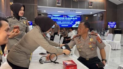 Hari Jadi Ke-75 Humas Polri, Bidhumas Polda Aceh Gelar Donor Darah
