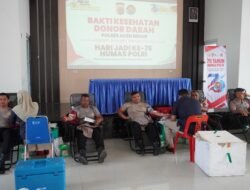 Polres Aceh Besar Gelar Donor Darah Dalam Rangka Hut Humas Polri Ke-75 Yang Mengusung Tema “Polisi Bersama Masyarakat, Menjaga Reputasi Polri”