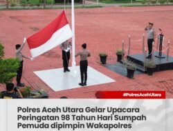 Polres Aceh Utara Gelar Upacara HSP ke-98, Wakapolres Tekankan Kolaborasi dan Peran Strategis Pemuda